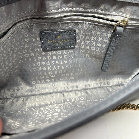 Kate Spade Laurel Way Haircalf Greer Crossbody Shoulder Bag Purse Smoky Gray - Picture 11 of 16
